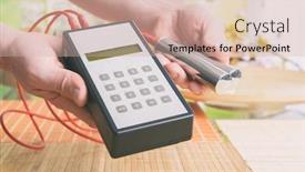  Presentation with alternative medicine - PPT layouts having biofeedback-device-used-in-alternative background and a soft green colored foreground