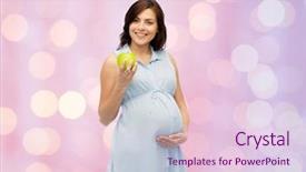  Presentation with green lights - PPT layouts with biofertilizer - pregnancy healthy eating food background and a  colored foreground