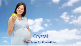  Presentation with blue food - Slide deck having biofertilizer - pregnancy healthy eating food background and a  colored foreground