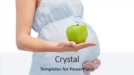  Presentation with white healthy food - Beautiful presentation theme featuring biofertilizer - pregnancy healthy eating food backdrop and a light blue colored foreground