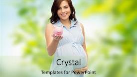  Presentation with green finance - Theme enhanced with biofertilizer - pregnancy motherhood finance saving background and a mint green colored foreground