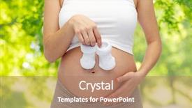  Presentation with motherhood - Presentation with biofertilizer - pregnancy motherhood people and expectation background and a coral colored foreground