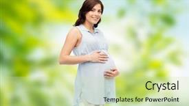  Presentation with motherhood - PPT layouts having biofertilizer - pregnancy motherhood people and expectation background and a soft green colored foreground