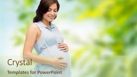  Presentation with motherhood - PPT layouts with biofertilizer - pregnancy motherhood people and expectation background and a  colored foreground