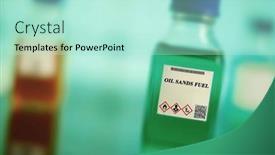  Presentation with chemical bottle - Slide set consisting of biofuel-in-chemical-lab background and a mint green colored foreground
