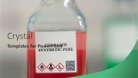  Presentation with chemical bottle - Slide deck having biofuel-in-chemical-lab background and a light gray colored foreground