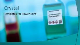  Presentation with chemical bottle - Theme featuring biofuel-in-chemical-lab background and a arctic colored foreground
