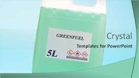 Presentation with chemical bottle - Presentation theme enhanced with biofuel-in-chemical-lab background and a mint green colored foreground