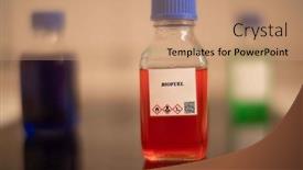  Presentation with chemical bottle - Presentation having biofuel-in-chemical-lab background and a coral colored foreground