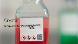  Presentation with chemical bottle - Slide deck having biofuel-in-chemical-lab background and a light gray colored foreground