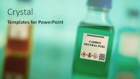 Presentation with chemical bottle - Presentation theme featuring biofuel-in-chemical-lab background and a mint green colored foreground