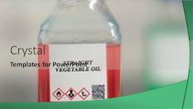  Presentation with chemical bottle - Presentation theme having biofuel-in-chemical-lab background and a light gray colored foreground