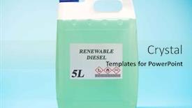  Presentation with chemical bottle - Slides with biofuel-in-chemical-lab background and a mint green colored foreground