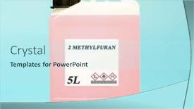  Presentation with chemical bottle - Presentation theme with biofuel-in-chemical-lab background and a cool aqua colored foreground