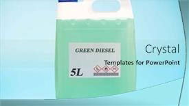  Presentation with chemical bottle - Theme featuring biofuel-in-chemical-lab background and a  colored foreground