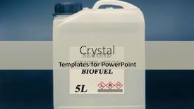  Presentation with chemical bottle - Slide set having biofuel-in-chemical-lab background and a soft green colored foreground