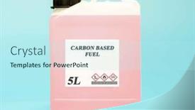  Presentation with fuel plastic - Slide set consisting of biofuel-in-chemical-lab background and a cool aqua colored foreground