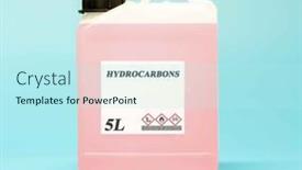  Presentation with chemical plastic - Presentation theme featuring biofuel-in-chemical-lab background and a cool aqua colored foreground