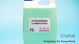  Presentation with fuel plastic - PPT theme with biofuel-in-chemical-lab background and a arctic colored foreground