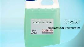  Presentation with fuel plastic - Presentation design having biofuel-in-chemical-lab background and a mint green colored foreground