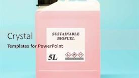  Presentation with chemical bottle - Theme featuring biofuel-in-chemical-lab background and a lemonade colored foreground