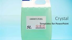  Presentation with fuel plastic - Slide set having biofuel-in-chemical-lab background and a mint green colored foreground