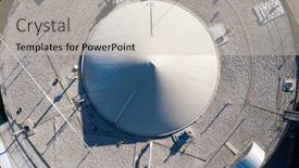  Presentation with biogas plant - Presentation theme featuring biogas-plant-and-pig-farm and a soft green colored foreground