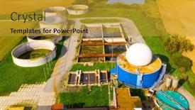  Presentation with energy source - Theme with biogas-plant-as-a-source background and a gold colored foreground