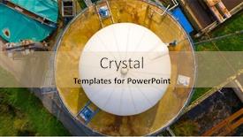  Presentation with energy source - Presentation design consisting of biogas-plant-as-a-source background and a lemonade colored foreground