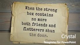  Presentation with philosopher - Cool new theme with biographic - aphorism by plutarch greek philosopher backdrop and a coral colored foreground