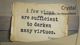  Presentation with philosopher - Audience pleasing slide deck consisting of biographic - aphorism by plutarch greek philosopher backdrop and a coral colored foreground