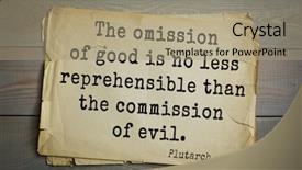  Presentation with philosopher - Slide deck with biographic - aphorism by plutarch greek philosopher background and a coral colored foreground