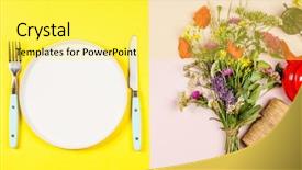  Presentation with herbal medicine - Theme with biohack - healthy eating and herbal medicine background and a  colored foreground