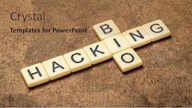  Presentation with medical letter - Audience pleasing slides consisting of biohacking-crossword-in-ivory-letter backdrop and a coral colored foreground