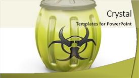  Presentation with biohazard - Beautiful presentation design featuring biohazard bin - 3d render backdrop and a  colored foreground