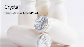  Presentation with yogurt - PPT layouts featuring biohydrogen - bottles of yogurt background and a  colored foreground