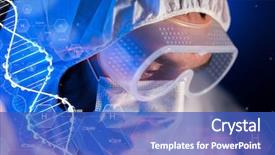  Presentation with chemistry hydrogen - Theme having biohydrogen - science chemistry biology medicine background and a cobalt blue colored foreground