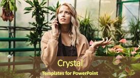  Presentation with sad woman - PPT layouts enhanced with bioimaging - image of beautiful confused sad background and a tawny brown colored foreground