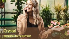  Presentation with beautiful nature in twilight - Amazing slide deck having bioimaging - image of beautiful gardener woman backdrop and a tawny brown colored foreground