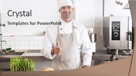  Presentation with council of european union - Presentation design consisting of bioimaging - image of european man baker background and a white colored foreground