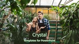  Presentation with amazing - Beautiful PPT theme featuring bioimaging - image of two amazing gardeners backdrop and a tawny brown colored foreground