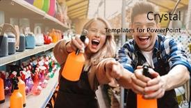  Presentation with welcome gardeners - Theme having bioimaging - image of two excited gardeners background and a  colored foreground