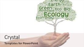  Presentation with green energy - Amazing PPT layouts having bioinfo - concept or conceptual green text backdrop and a lemonade colored foreground