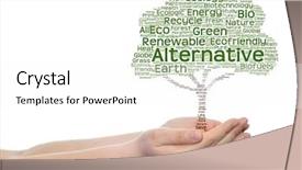  Presentation with green energy - Audience pleasing slide deck consisting of bioinfo - concept or conceptual green text backdrop and a white colored foreground