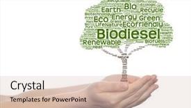  Presentation with green nature - Presentation design having bioinfo - concept or conceptual green text background and a  colored foreground