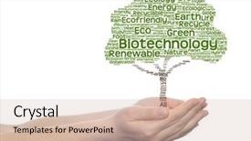  Presentation with green energy - Beautiful presentation theme featuring bioinfo - concept or conceptual green text backdrop and a  colored foreground
