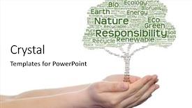  Presentation with green energy - Slide set enhanced with bioinfo - concept or conceptual green text background and a  colored foreground