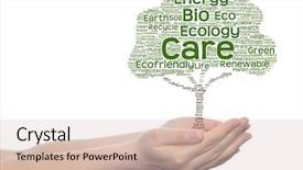  Presentation with green energy - Audience pleasing presentation theme consisting of bioinfo - concept or conceptual green text backdrop and a lemonade colored foreground