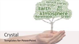  Presentation with green energy - Slide deck enhanced with bioinfo - concept or conceptual green text background and a lemonade colored foreground