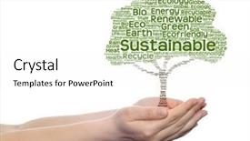  Presentation with green energy - Presentation theme consisting of bioinfo - concept or conceptual green text background and a  colored foreground